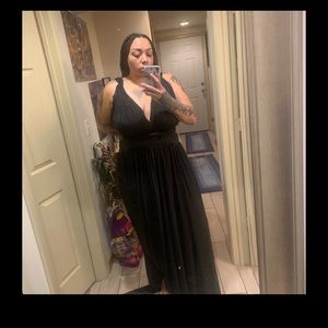 👗David’s bridal black bridesmaid dress 👗